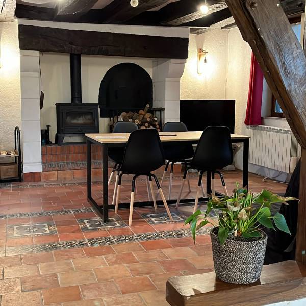 Salon Cosy au Domaine de la Belle Métairie - Sud-Sarthe - sud sarthe